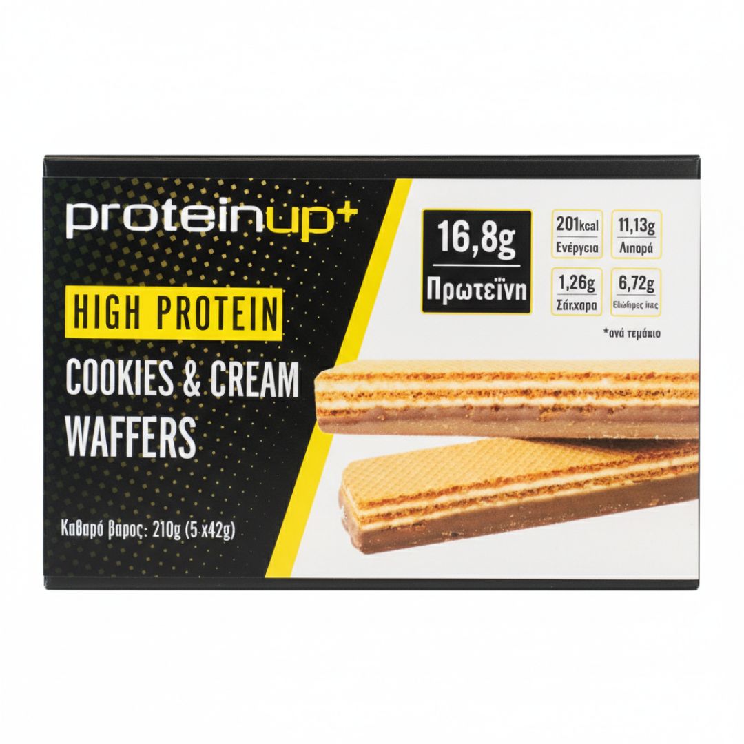 4 High Protein Cookies & Cream Waffers Κουτί των 5τμχ - Image 1