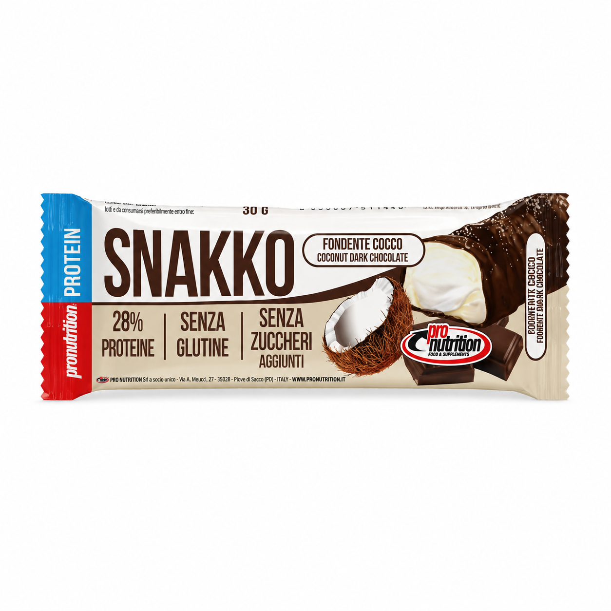 SNAKKO-3 Γκοφρέτα SNAKKO FIT μαύρη σοκολάτα καρύδα - Image 1