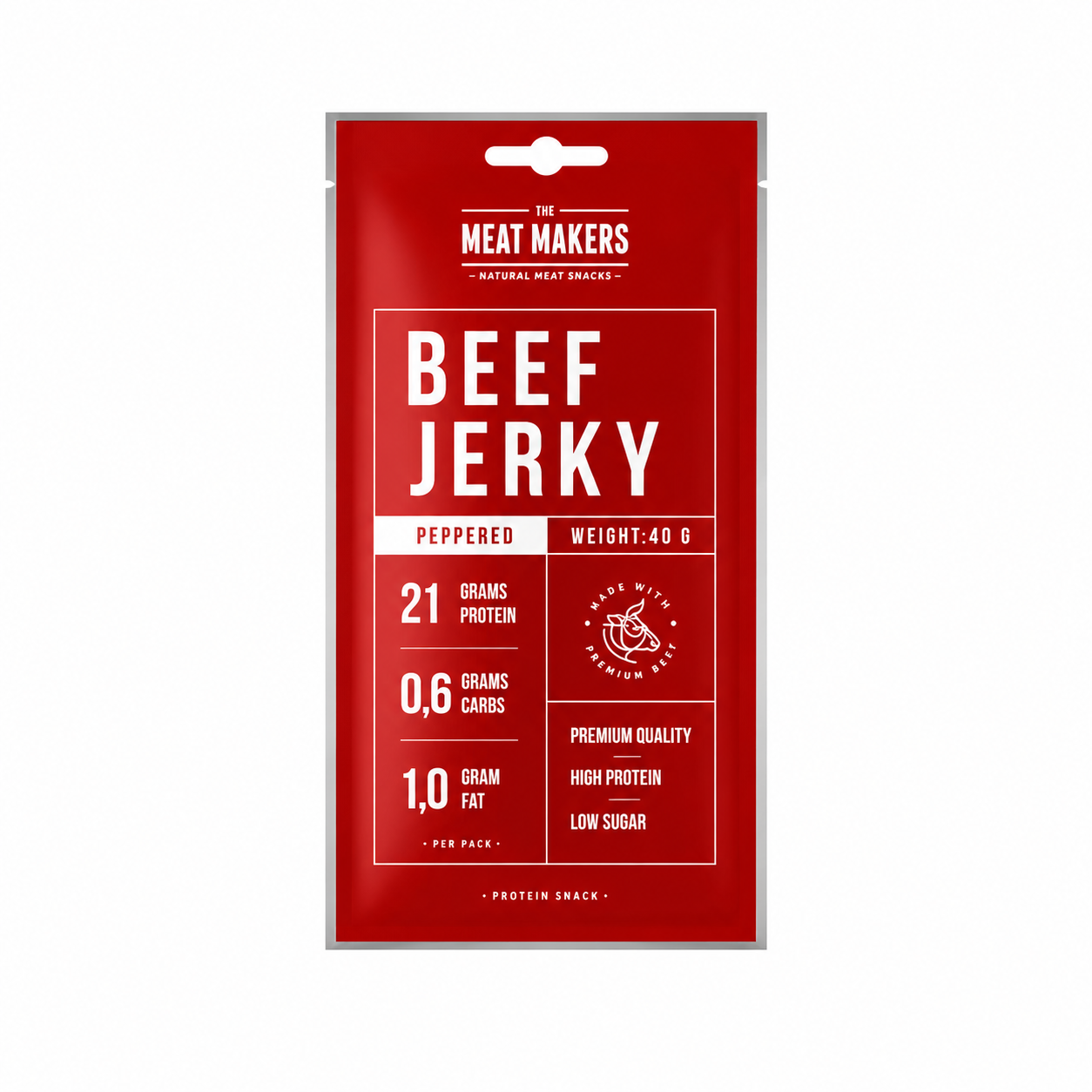 beef-jerky-2 Σνακ πρωτεΐνης βοδινού με πιπέρι 12φακελάκια 40GR - Image 1